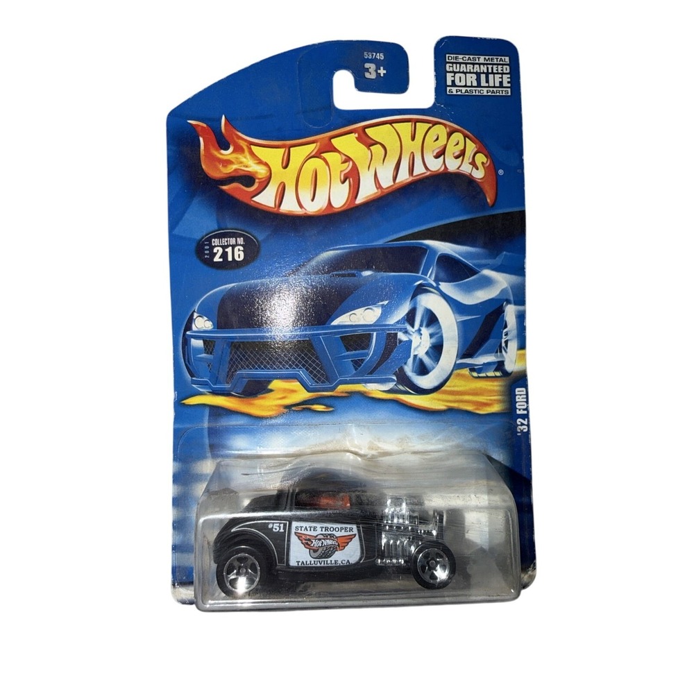 Hot Wheels 2001 Collector 216 32 Ford Black State Trooper Talluville CA 53745